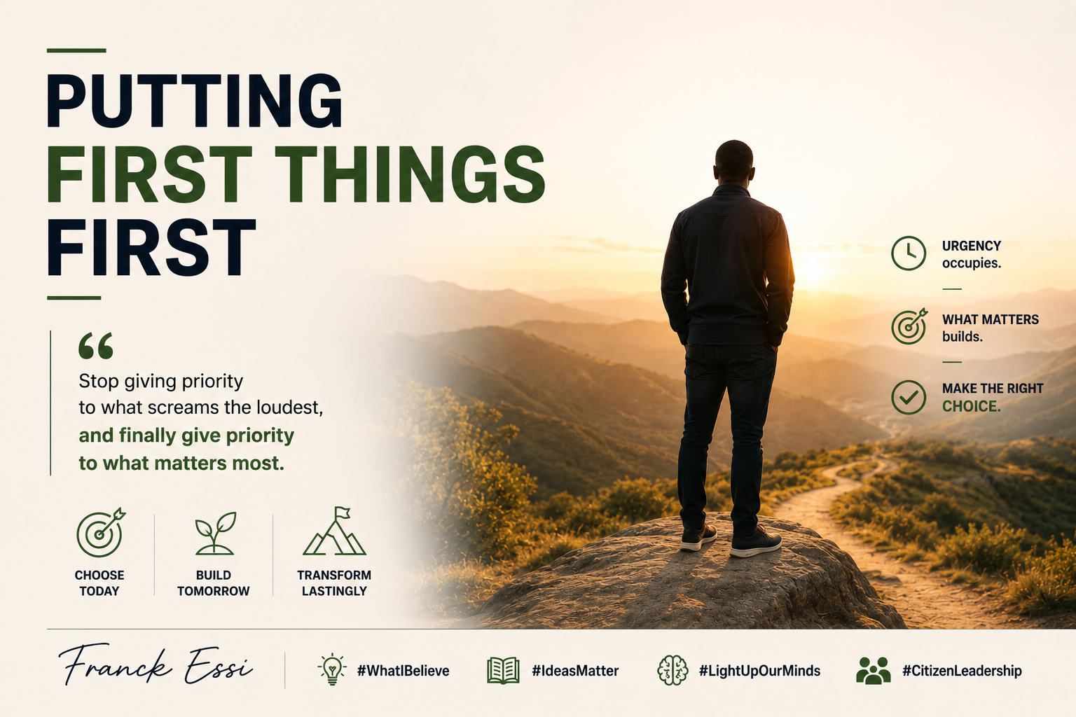Putting First Things First